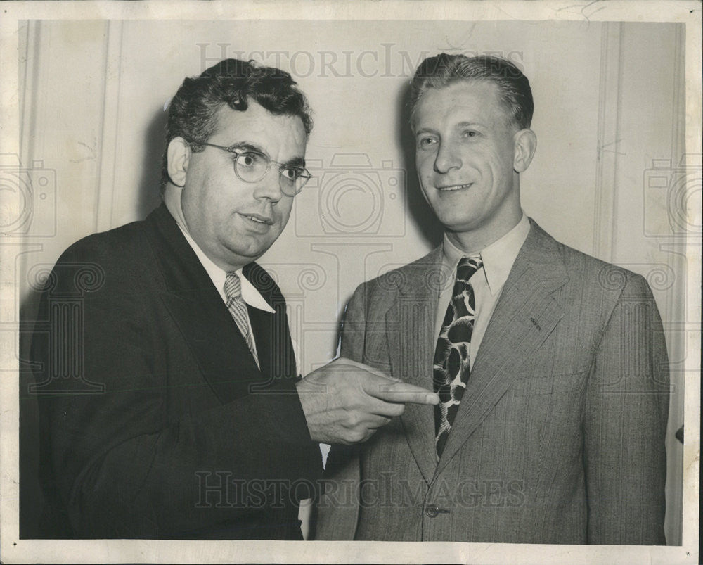 1946 Press Photo NIck John Matsoukas Joseph Stahl Greek War Relief Association - Historic Images