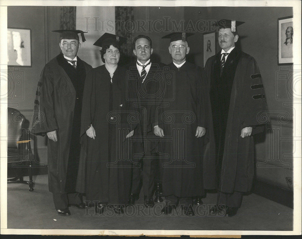 1932 Press Photo George Washington University Alumni Reichelderfer Evans Marvin - Historic Images