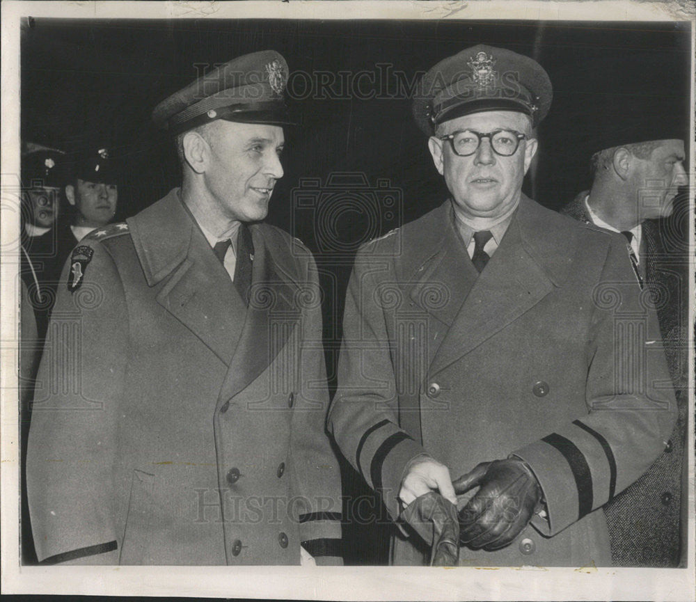 1951 Press Photo Brig. General Lemuel Mathewson/Major General Maxwell D. Taylor - Historic Images