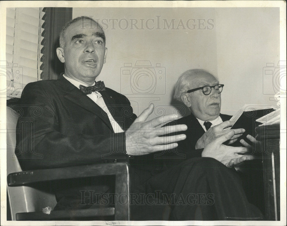 1963 Press Photo Newspaper Writer Milton Mayer Wither Attorney Francis Heisler - Historic Images