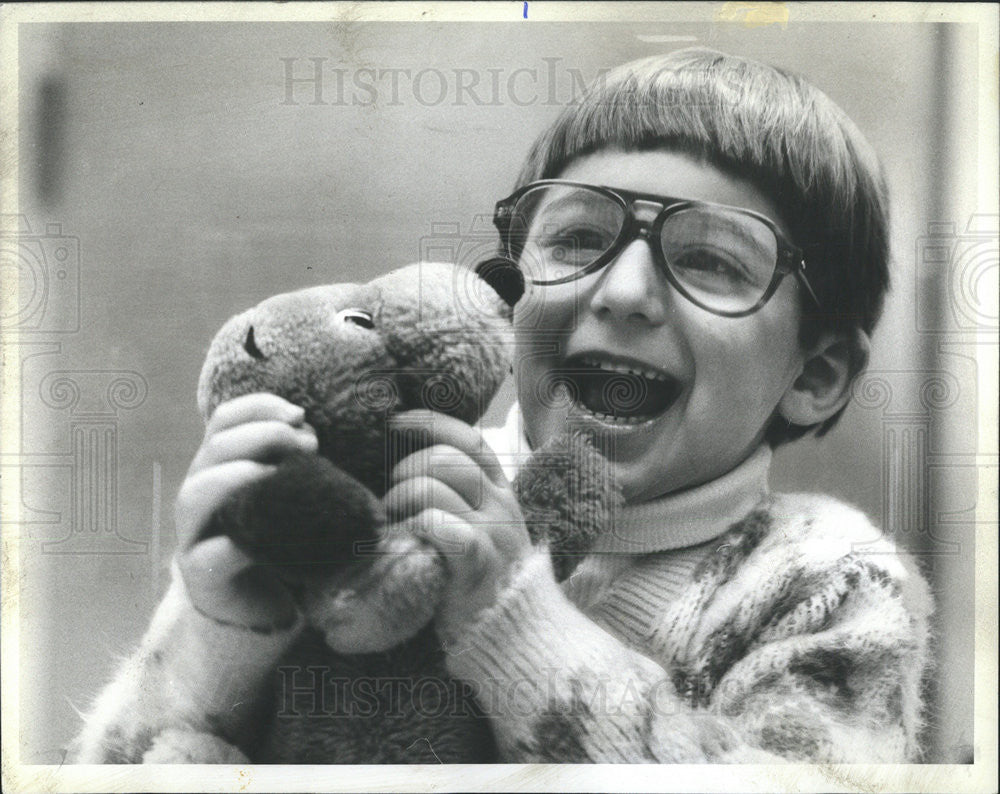 1982 Press Photo J.D. Mazzetti Patient Northwestern Neurosurgery Department - Historic Images