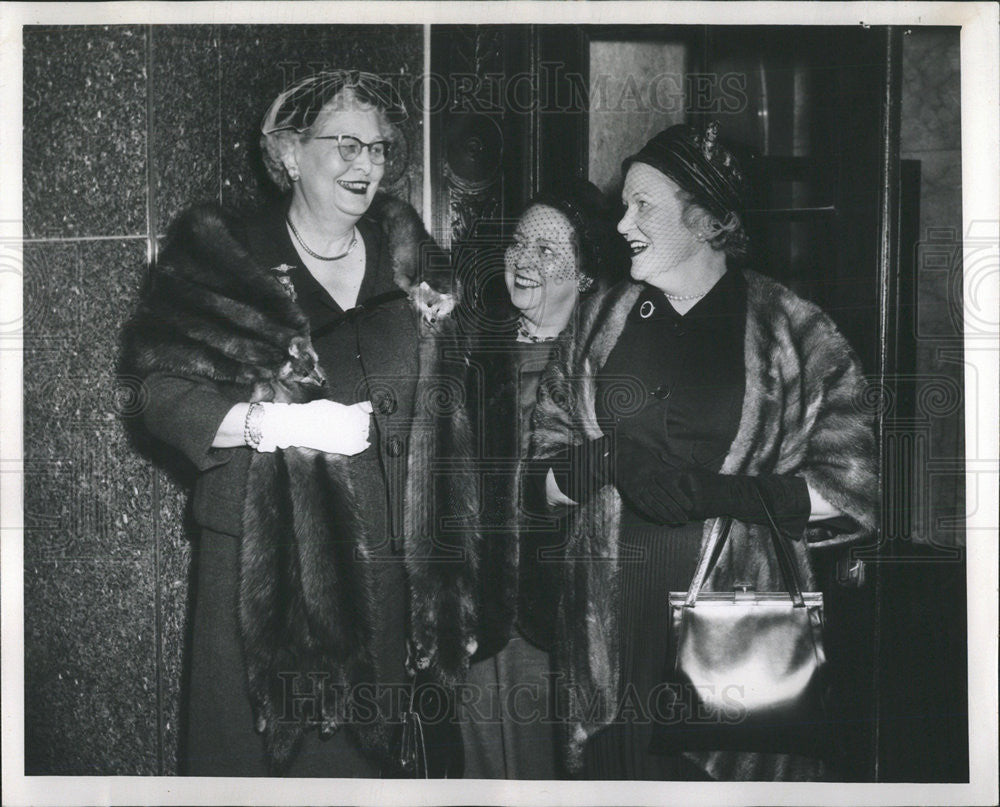 Left to right: Mrs. Samuel J. Campbell Mrs. Lloyd M. McBride Mrs. William Sloan - Historic Images