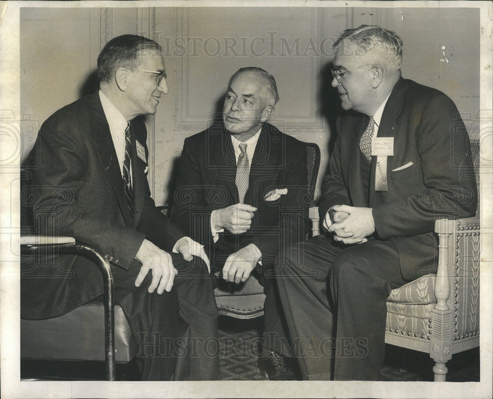 1955 Press Photo Dr Karl Meister/Charles Mayo/Ralph Jester-Nat&#39;l Assoc Meth Conv - Historic Images