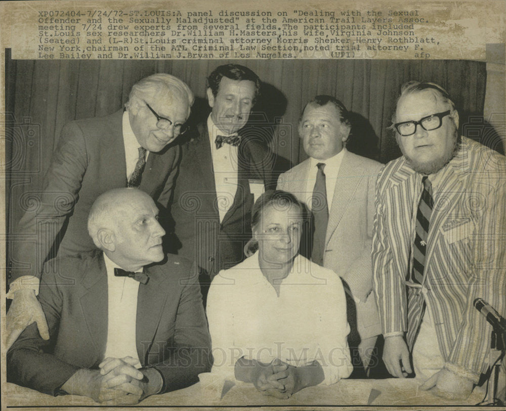 1972 Press Photo panel discussion Dealing With Sexual Offender experts fields - Historic Images