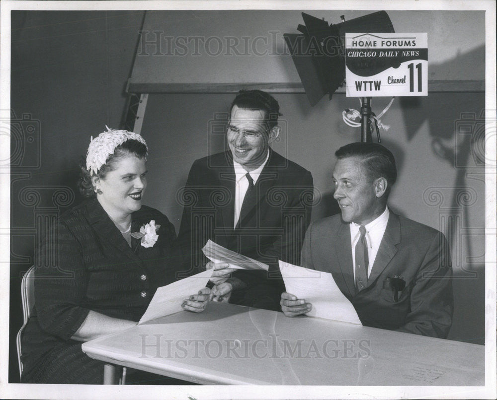 1958 Press Photo Frances Mazurk, Chicago Real Estate Board, Albert Jedlicks Jr. - Historic Images