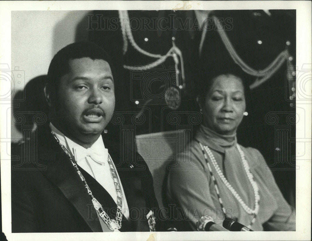 1975 Press Photo Jean-Claude Duvalier.Haitian President,and mother - Historic Images