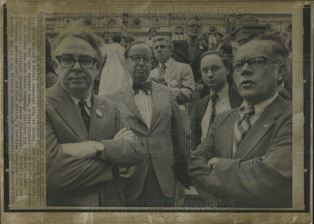 1972 Press Photo Rich Wade,Art Schlesinger,Steve Schlesinger,Fred Dutton - Historic Images