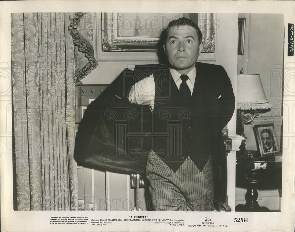 1962 Press Photo James Mason.actor - Historic Images