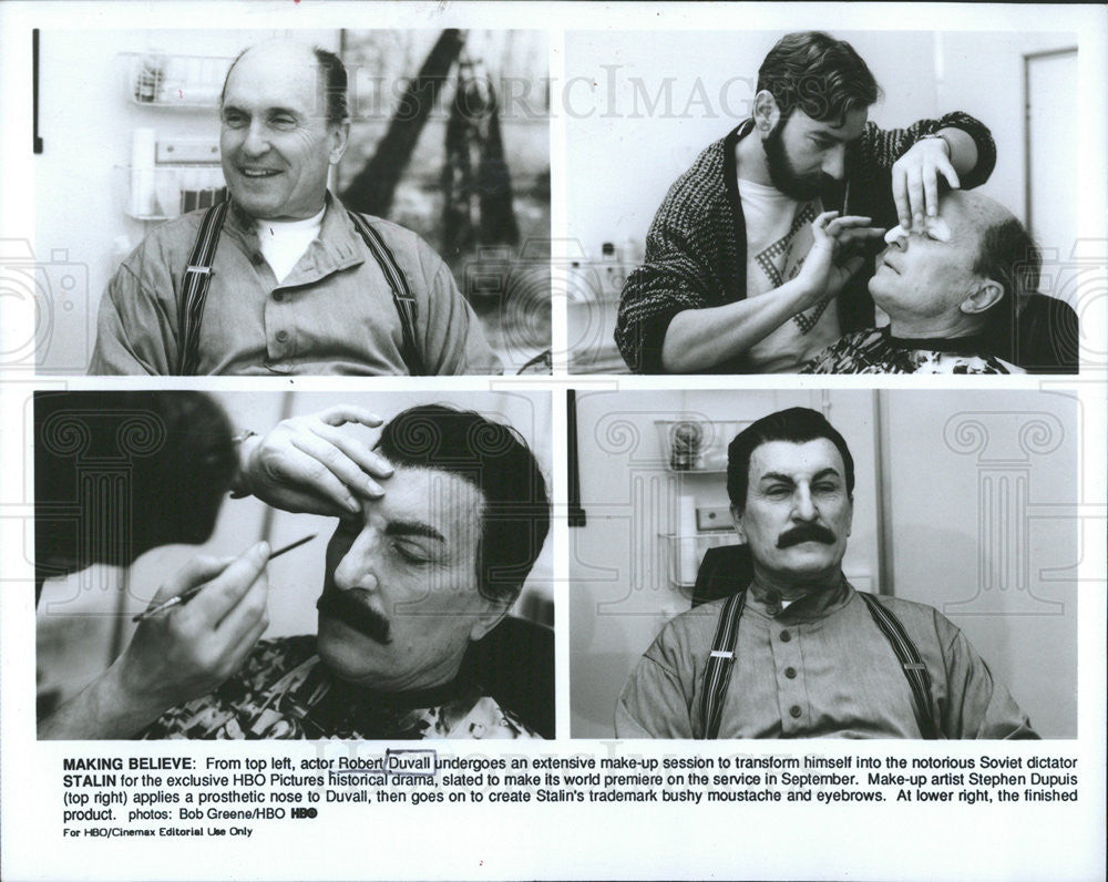 1996 Press Photo Robert Duvall Actor Soviet Dictator Stalin Film Movie Make-Up - Historic Images