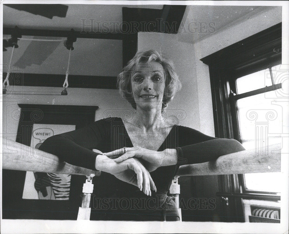 1974 Press Photo Rena Ettinger in her gym at Walton &amp; Michigan Ave. - Historic Images