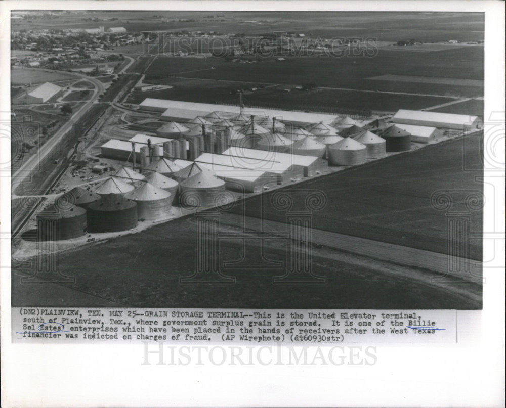 1962 Press Photo Grain storage terminal in Plainview Tx - Historic Images