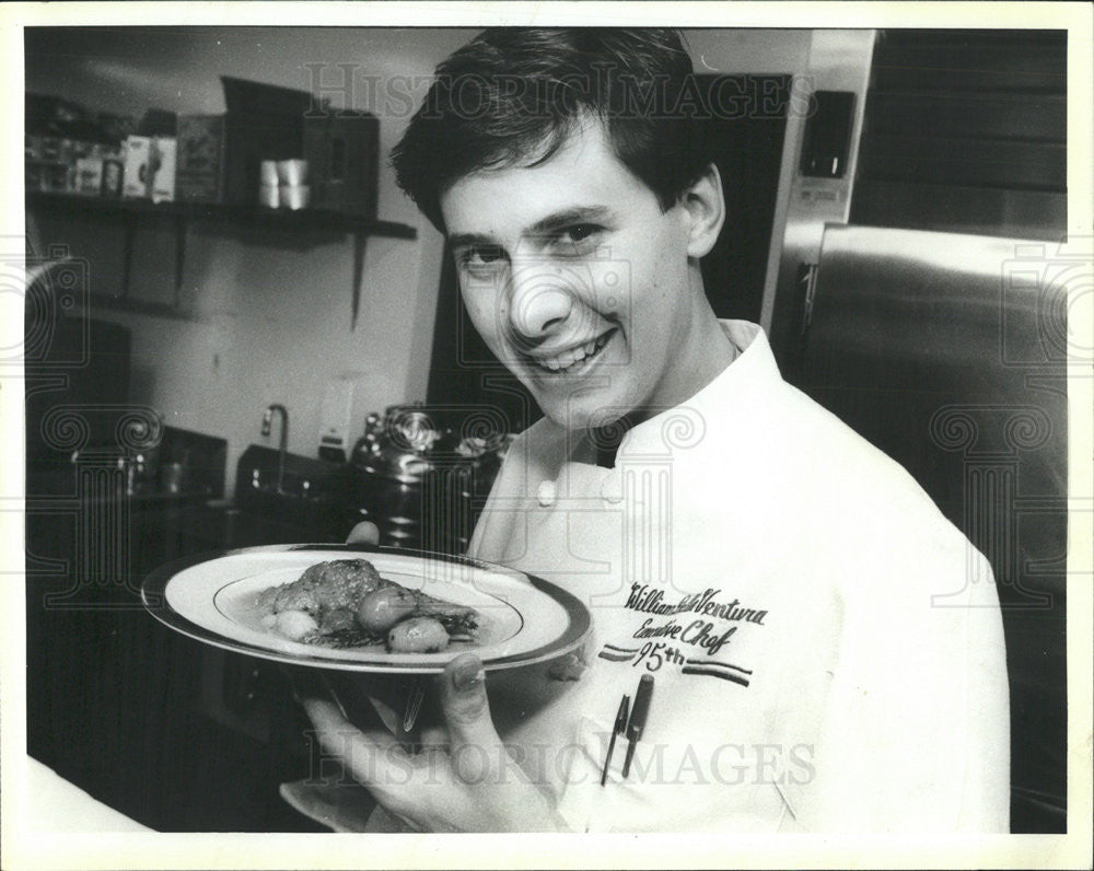 1985 Press Photo Chef William De La Ventura - Historic Images