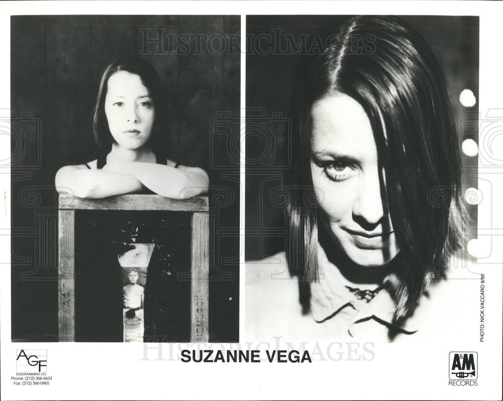 1985 Press Photo Singer Suzanne Vega - Historic Images