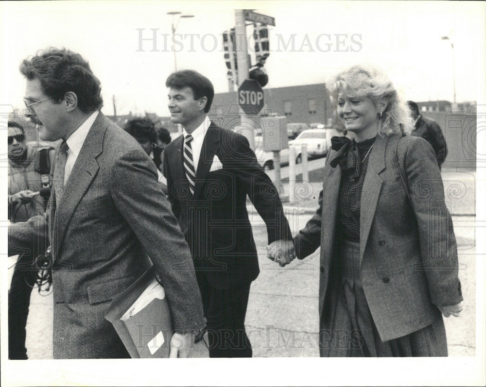 1986 Press Photo Robert Harrison/Bob Wall/Mike Kien/Courthouse/Chicago - Historic Images