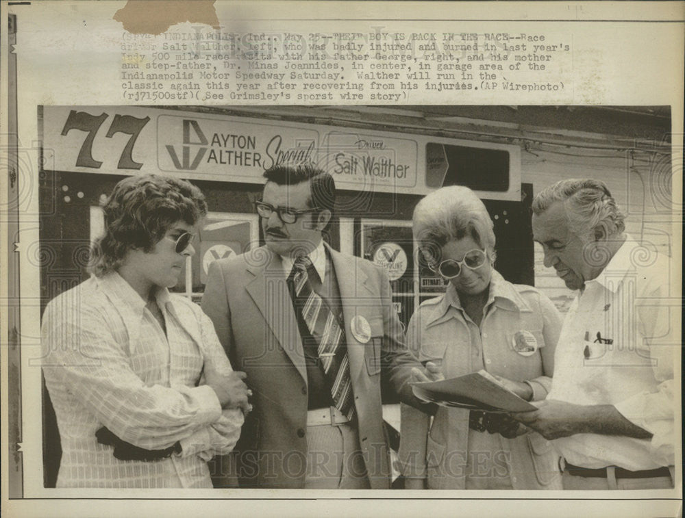 Press Photo Race Driver Slat Walther, who was badly injured and burned - Historic Images