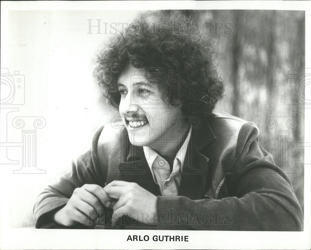 Press Photo Arlo Guthrie American Folk Singer Musician - Historic Images