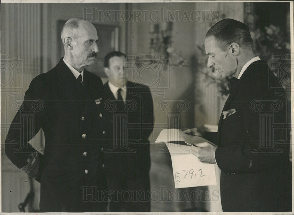 1943 Press Photo Mr. Anthony Biddle/Ambassador/Allied Forces/King Haakon/WWII - Historic Images