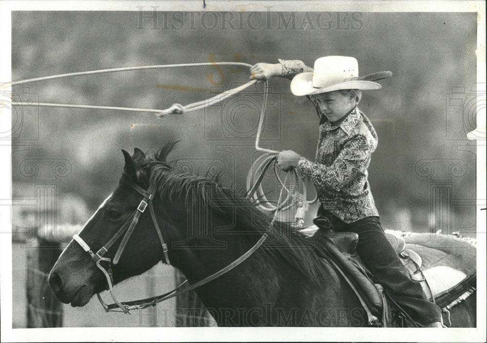 1979 Press Photo Jack Hadley Denver Colorado Cowboy Rodeo - Historic Images