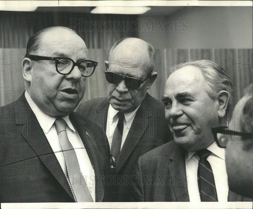 1967 Press Photo Thomas J. Haggerty Chicago Illinois Labor Leader - Historic Images