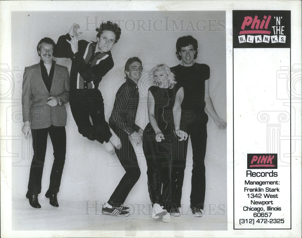 1983 Press Photo Phil N The Blanks Musicians - Historic Images