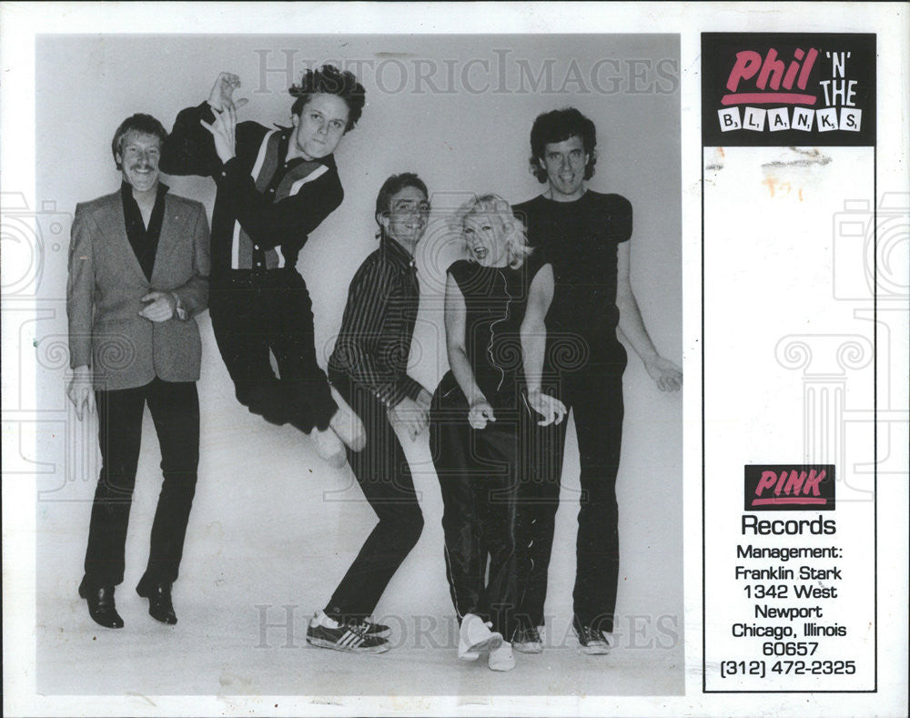 1981 Press Photo Phil N The Blanks (band) - Historic Images