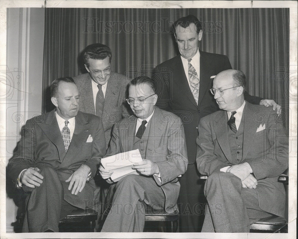 1954 Press Photo Garret Bergen, Wilbur Munnecke, Ralph Hoitsma, Henry David - Historic Images