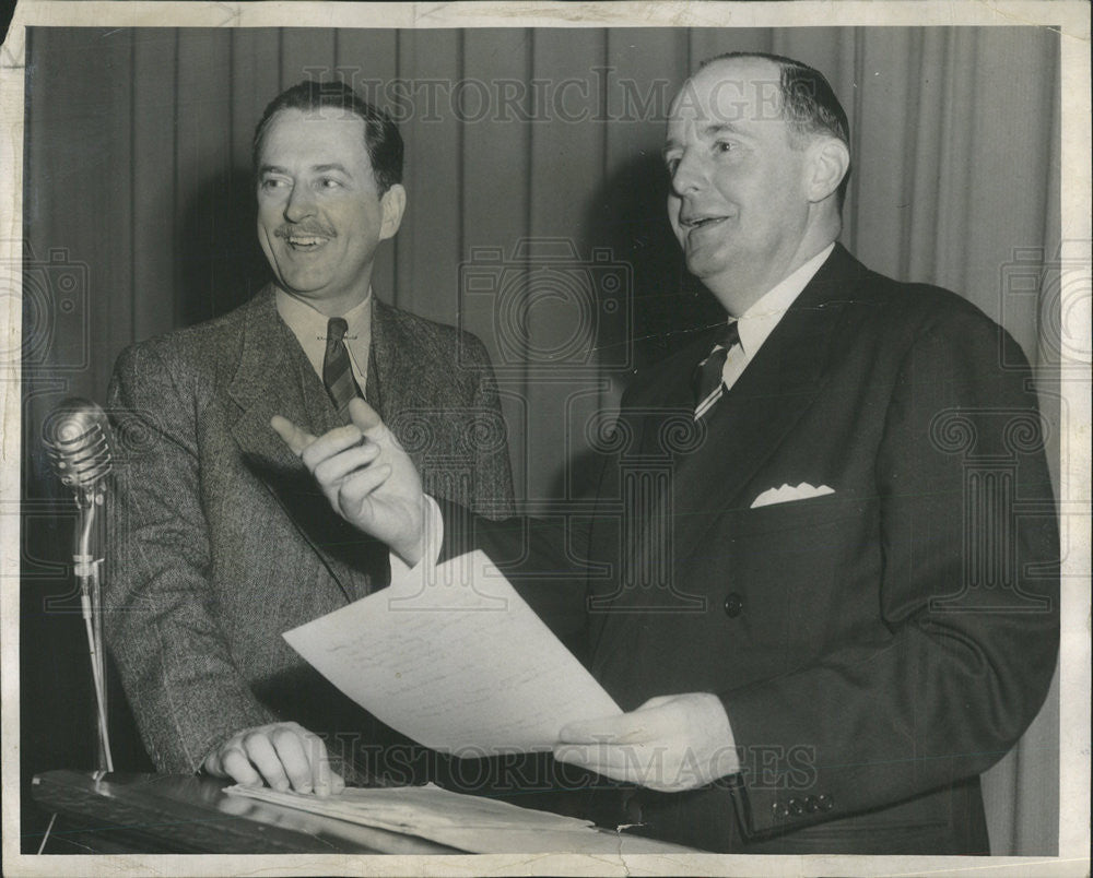 1950 Press Photo DR. EARL J. MCGRATH U.S. COMMISSIONER EDUCATION DR. HEROLD - Historic Images