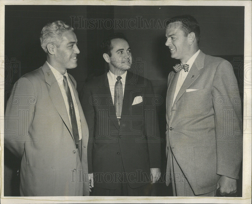 1954 Press Photo Joseph V McGovern Assistant States Atty Irwin Block John Badd - Historic Images