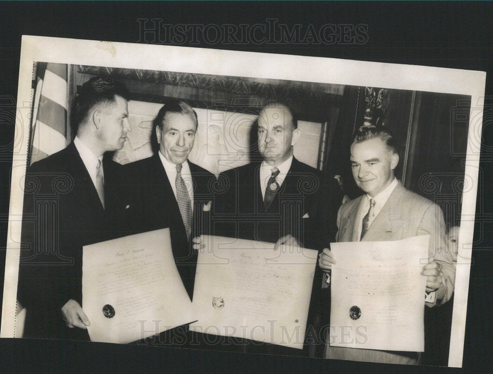 1952 Press Photo James Attorney General McGranery Rowland Kirks Ross Malone - Historic Images