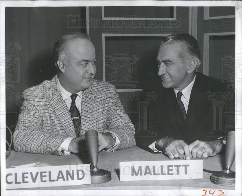 1956 Press Photo David F Mallet Candidate Secretary State - Historic Images