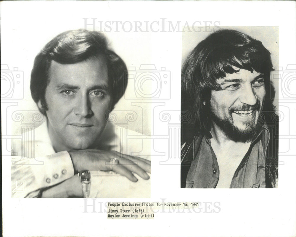 1981 Press Photo Jimmy Sturr Waylon Jennings - Historic Images