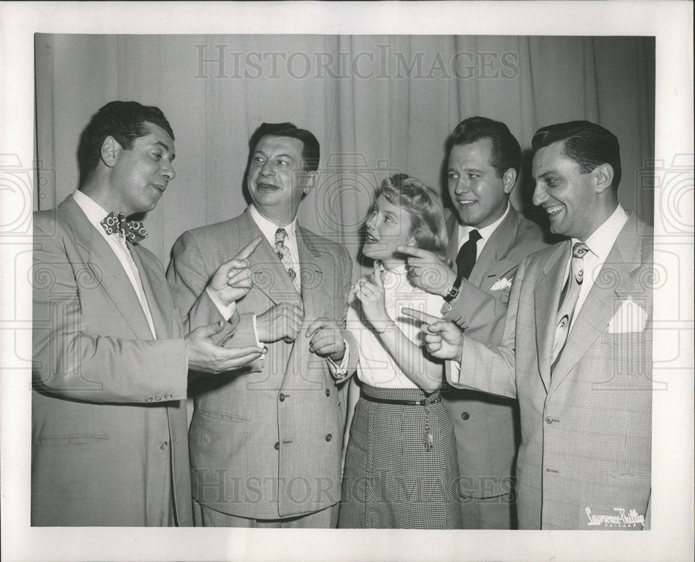 1951 Press Photo Joe Ropa Hank Grant Elaine Neblett Kyle Kimbrough Reno Tondelli - Historic Images