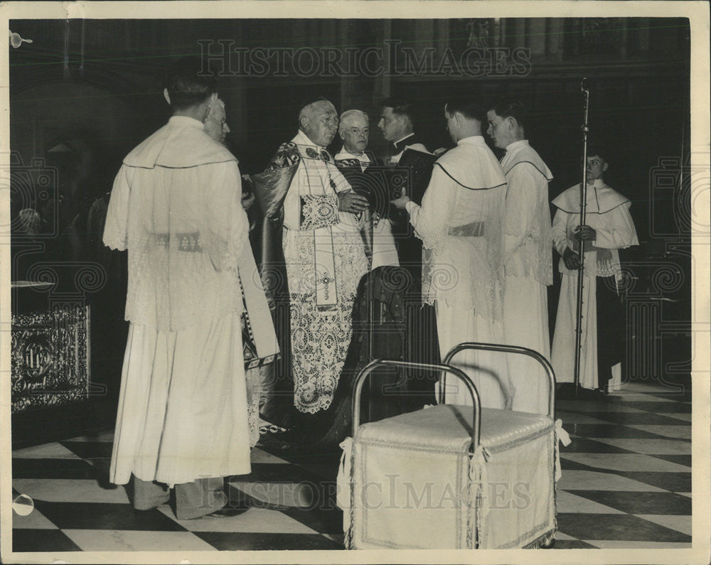 Press Photo Eminence George Cardinal Mudalein Dedication St. Catherine of Sienna - Historic Images