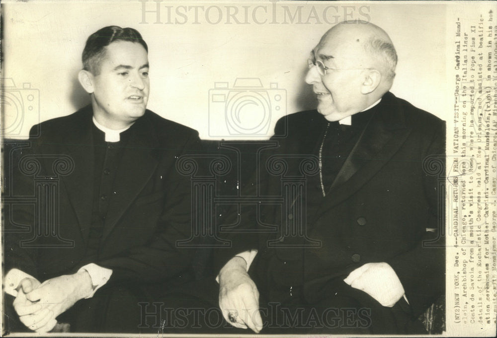 1938 Press Photo George Cardinal Mundelein Archbishop of Chicago - Historic Images