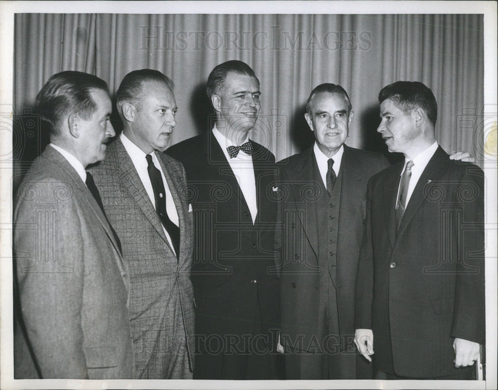 1957 Press Photo Stephen McNichols Colorado Governor Civil Rights Conference - Historic Images