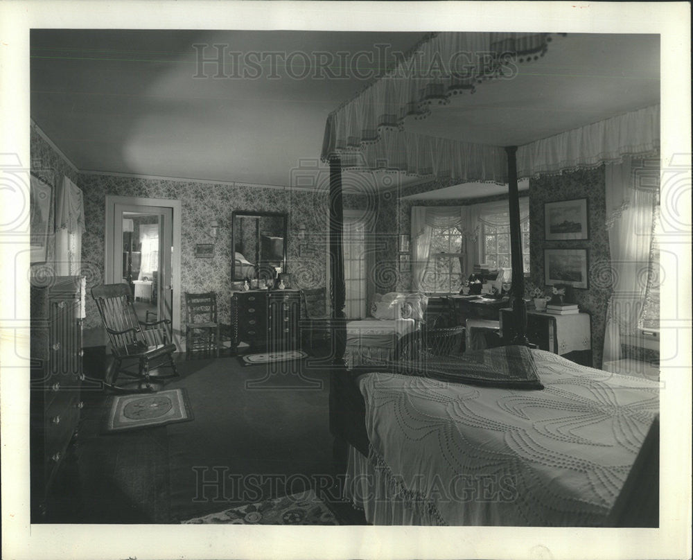 1936 Press Photo Mrs. McPherson Bedroom - Historic Images