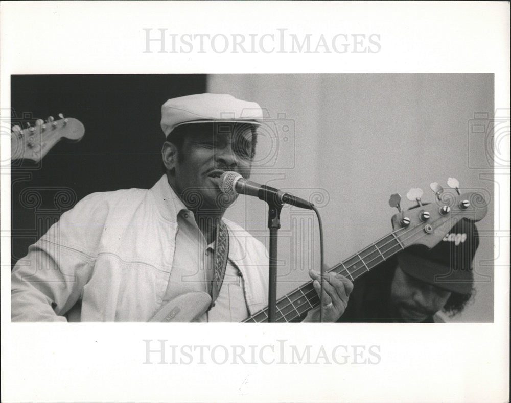 1995 Press Photo Dave Myers Guitarist-Bassist Will Accompany Reading Of Poetry - Historic Images