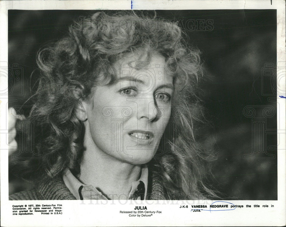 1977 Press Photo VANESSA REDGRAVE ENGLISH ACTRESS STAGE SCREEN TELEVISION - Historic Images