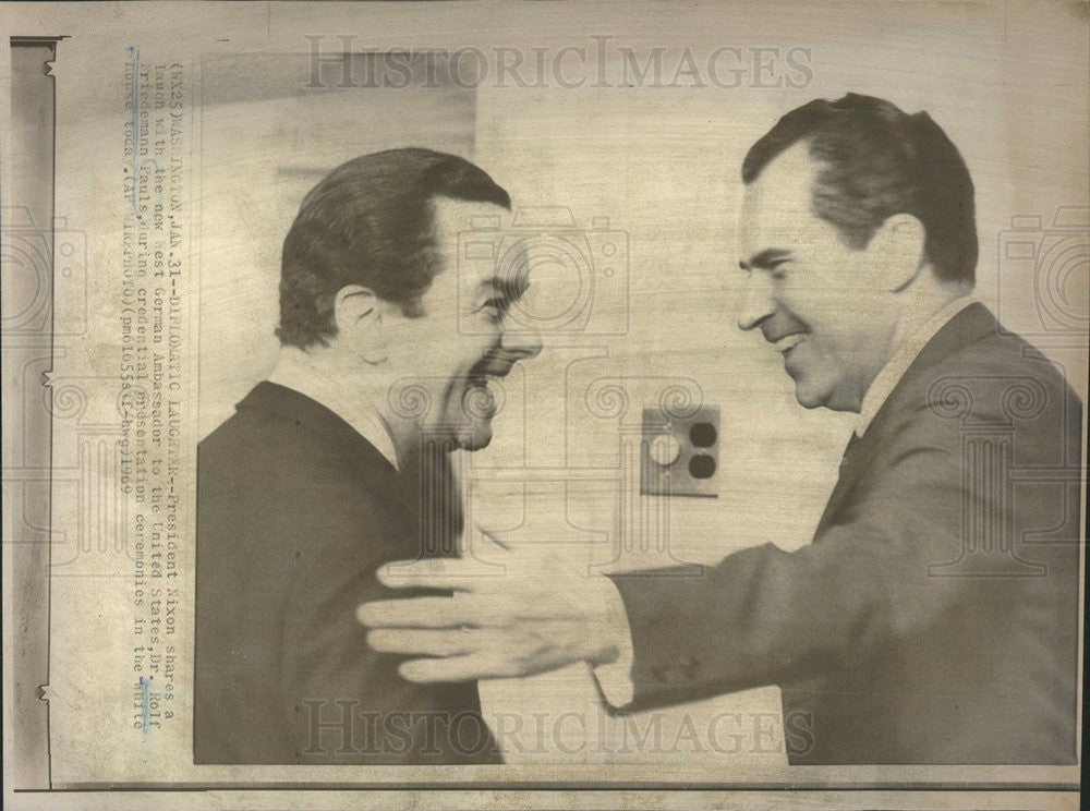 1969 Press Photo DR. ROLF FRIEDMANN PAULS WEST GERMAN AMBASSADOR UNITED STATES - Historic Images