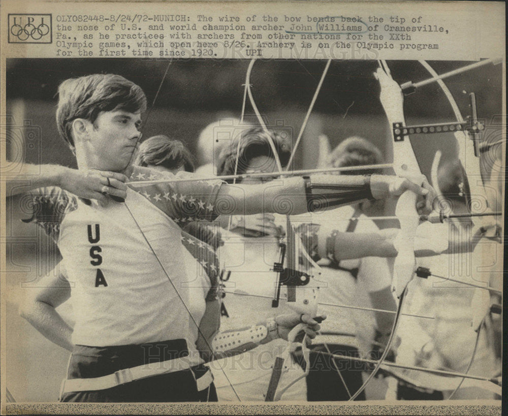 1972 Press Photo JOHN WILLIAMS ARCHER UNITED STATES - Historic Images