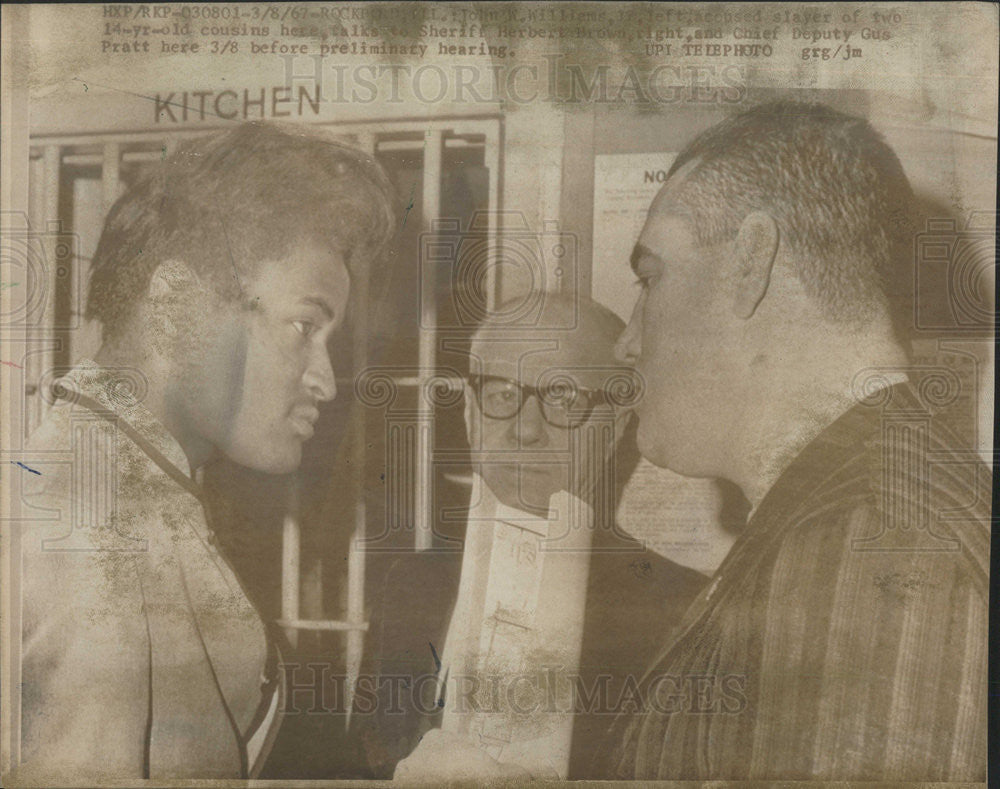 1967 Press Photo John W Williams Jr Murder Accused - Historic Images