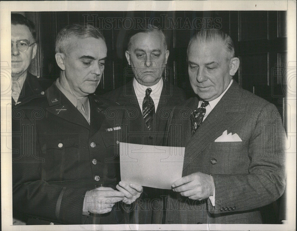 1943 Press Photo Lt Col Forrest W Edwards Rail Army Head - Historic Images