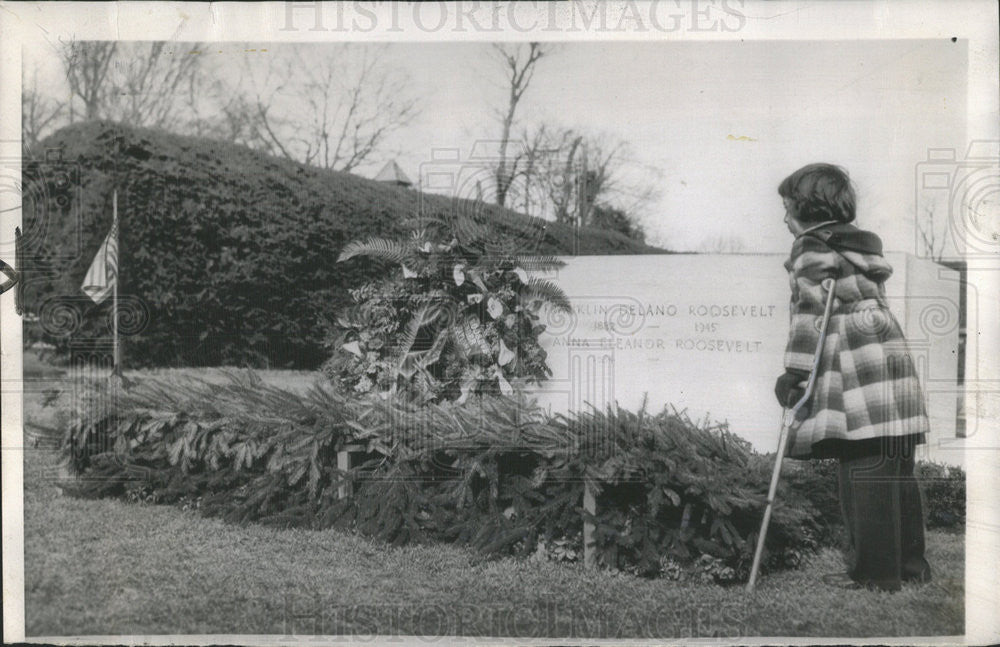 1950 Press Photo  President s grave Franklin D Roosevelt - Historic Images