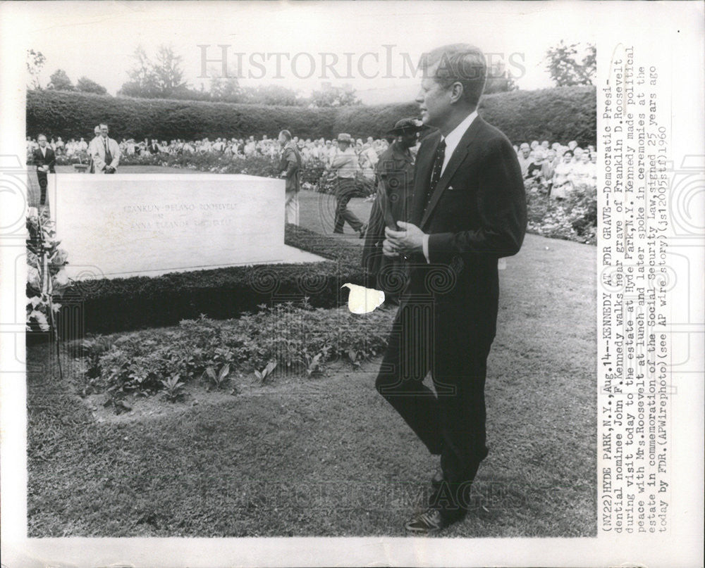 1960 Press Photo Democratic Presidential Nominee John F kennedy - Historic Images