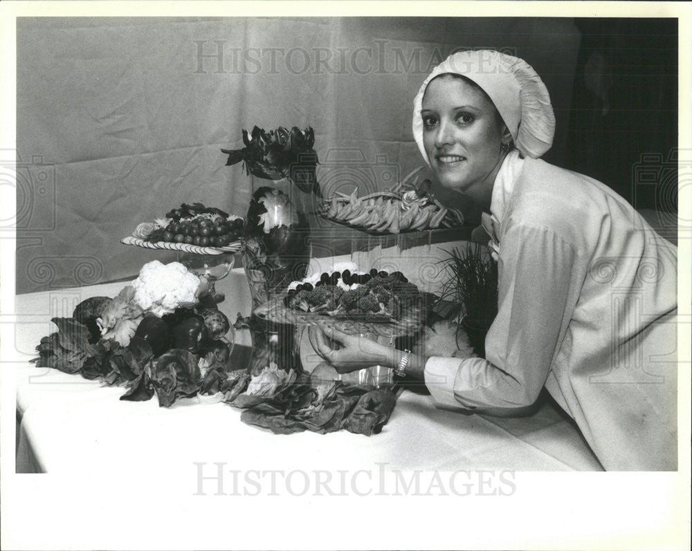 1984 Press Photo Dyan Piech Chicago City Illinois Vegetarian Chef - Historic Images