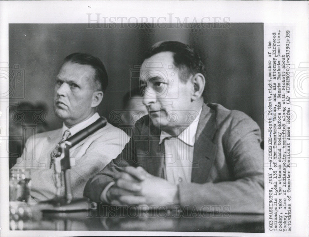 1959 Press Photo Scott Pickett Indianapolis Teamsters Union member attorney - Historic Images