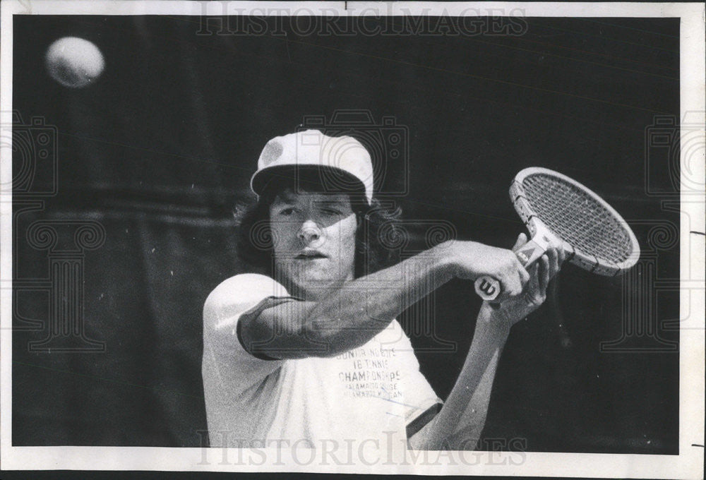 1975 Press Photo Bill Nichols, Chicago Heights Marion, HS Tennis Championships - Historic Images