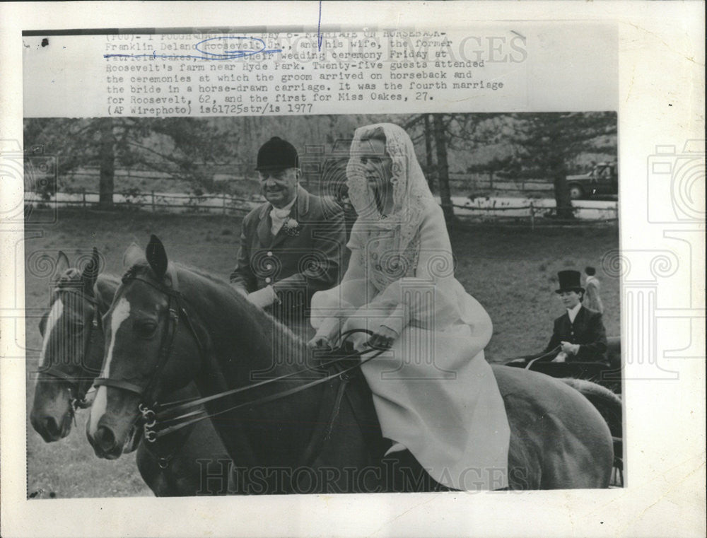 1977 Press Photo Franklin D Roosevelt Jr American Politician Hyde Park New York - Historic Images