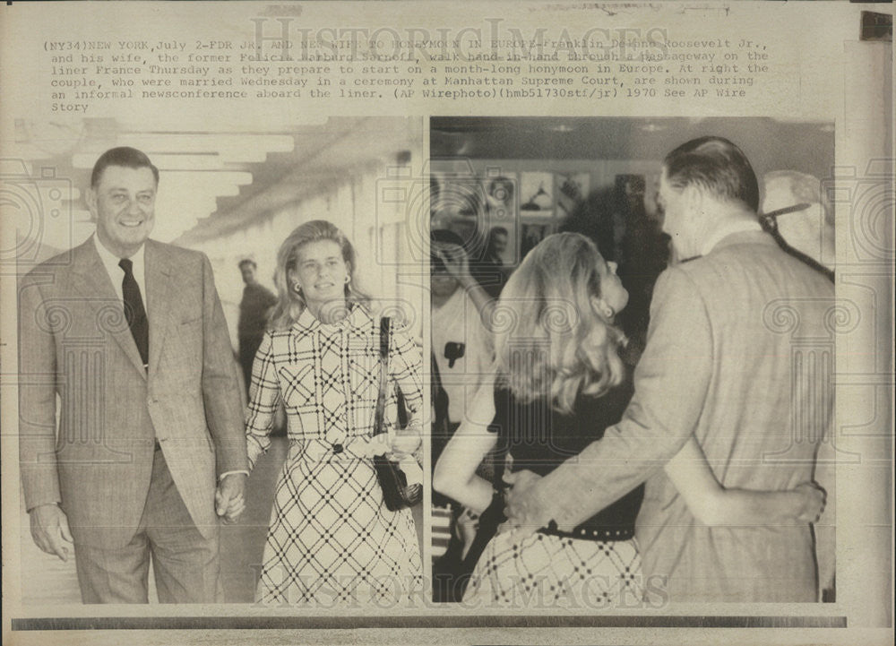 1970 Press Photo Franklin D Roosevelt Jr American Politician Hyde Park New York - Historic Images