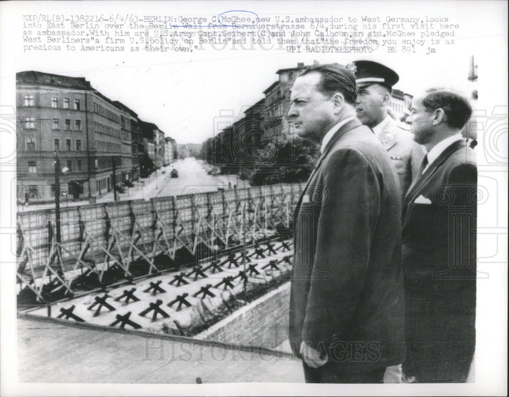 1963 Press Photo George C McGhee US Ambassador West Germany - Historic Images